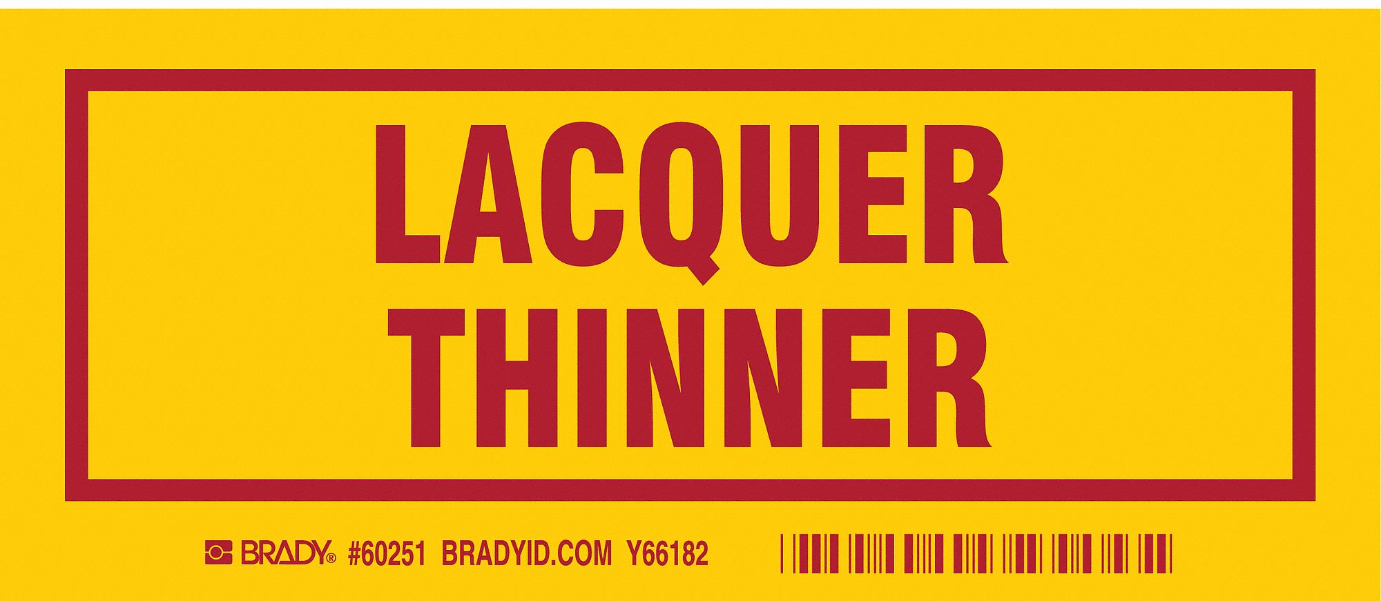 Container Lbl, 3 in x 7 in, Polyester, PK25