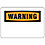 Warning Sign,10 x 14In,ORN and BK/WHT