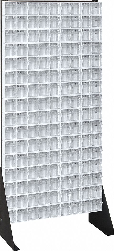 Bin Storage Rack, Powder Coated, 52 in