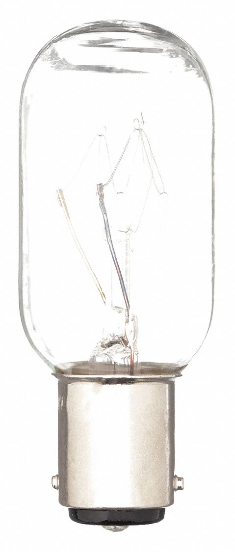 Incandescent Bulb: Incandescent, Double Contact Bayonet (BA15d), (T) Tubular, T8