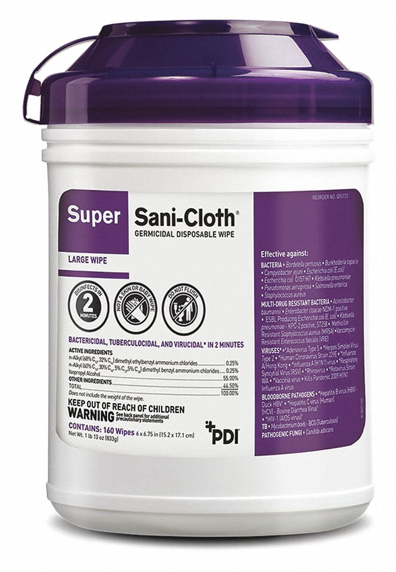 PDI Disinfecting Cleaning Wipes, 160 ct. Canister, Fragrance: Alcohol ...