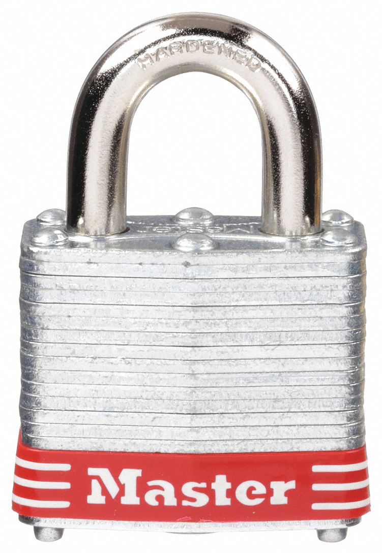 Master Lock 3BLU Laminated Steel Lockout Tagout Safety Padlock with Key,Blue