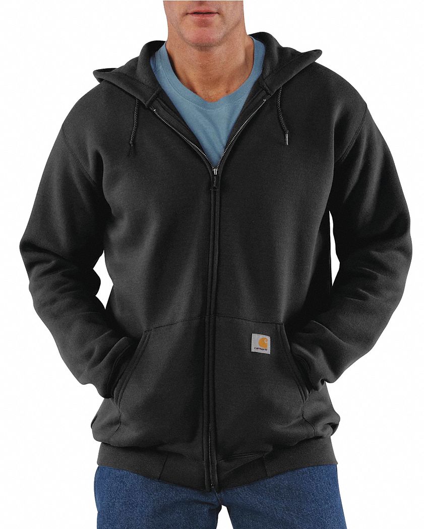 HOODED SWEATSHIRT, 3XL, TALL, FULL ZIP, COTTON/POLYESTER, ZIPPER, 2 POCKETS