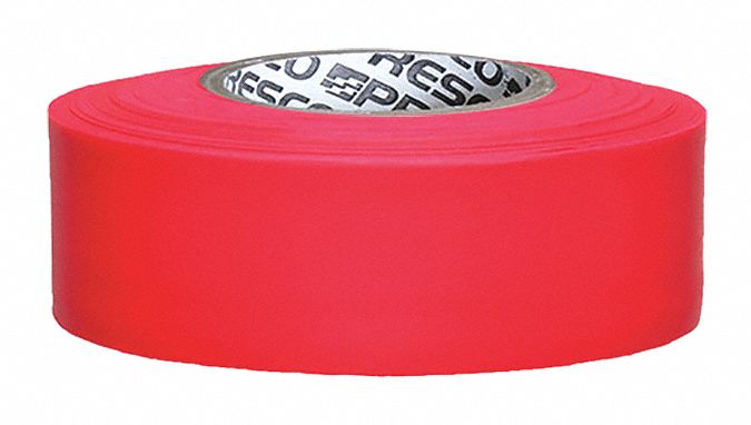 FLAGGING TAPE,VINYL,1 3/16 IN ROLL W
