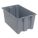 NEST AND STACK CONTAINER,23-1/2 IN,GRAY