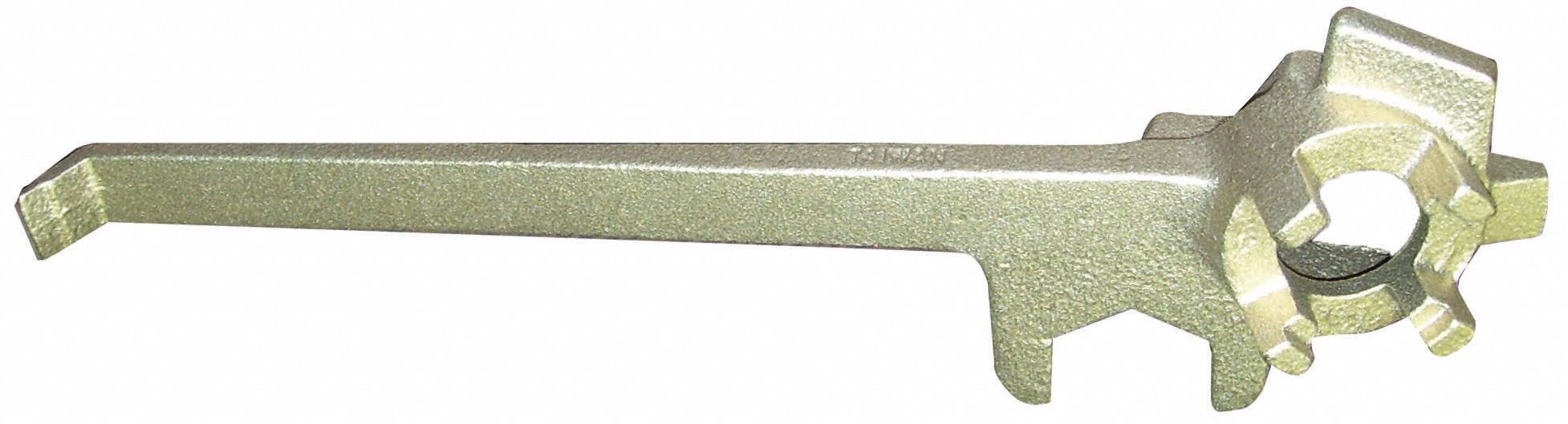 GRAINGER APPROVED Drum Plug Wrench, 1 1/4 in, Bronze, Natural 9T577