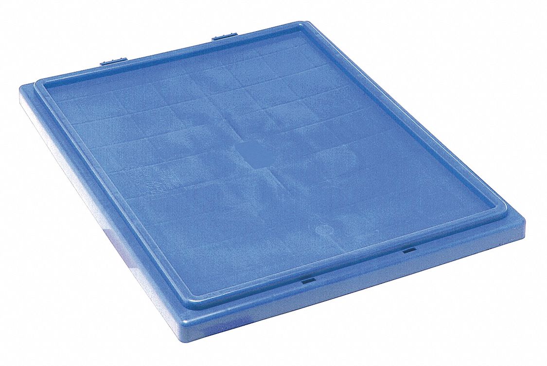 Lid: 19 1/2 in x 15 1/2 in, Blue, FDA Compliant, 9CCL6/9U350, SNT190/SNT195