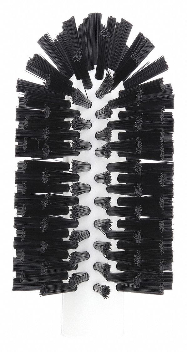 TUBE AND PIPE BRUSH, POLYESTER BRISTLE, BLACK, 3 IN BRUSH DIAMETER, 5½ IN BRUSH L