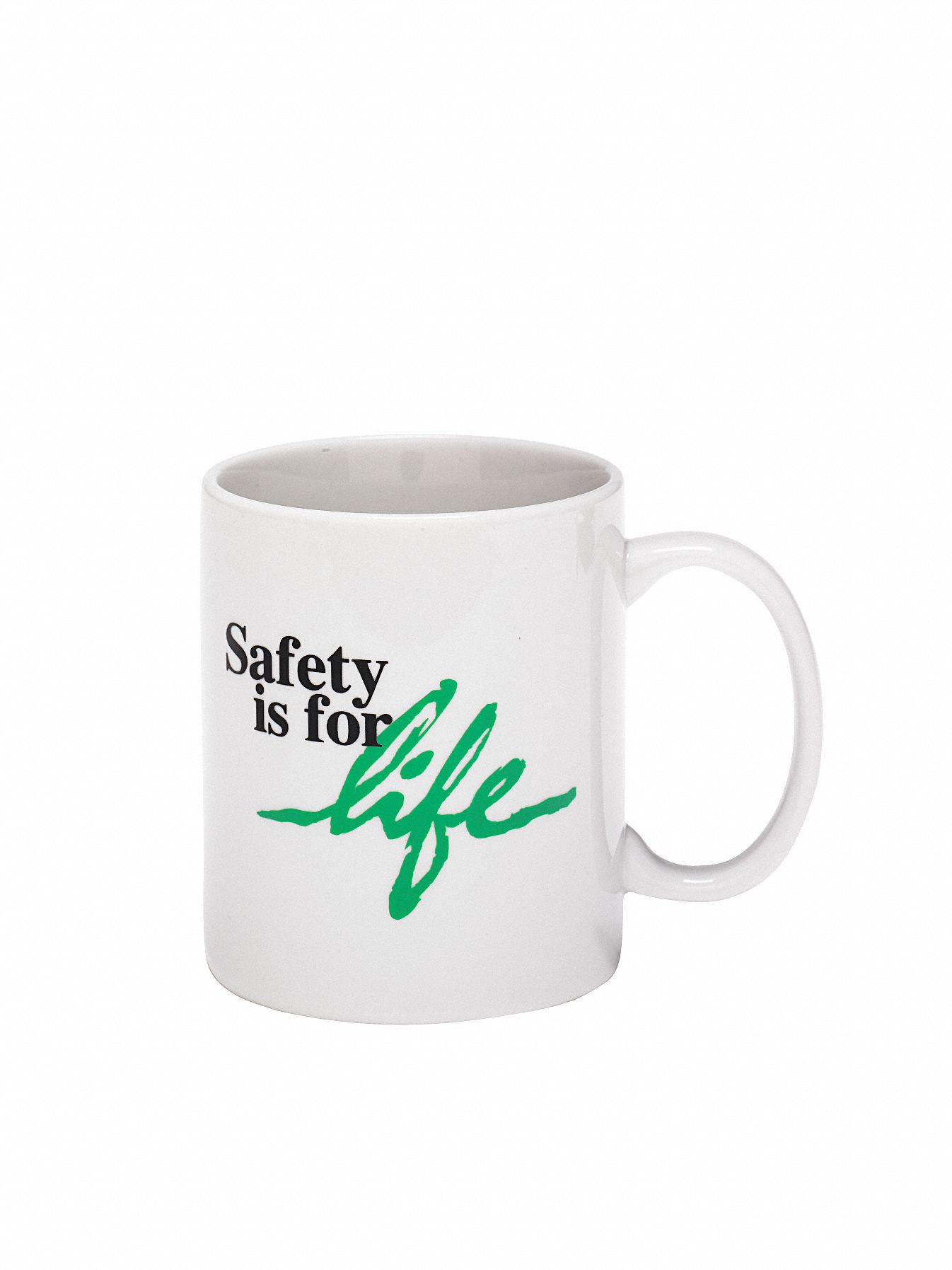 COFFEE MUG,SAFETY FOR LIFE,WHITE,11OZ