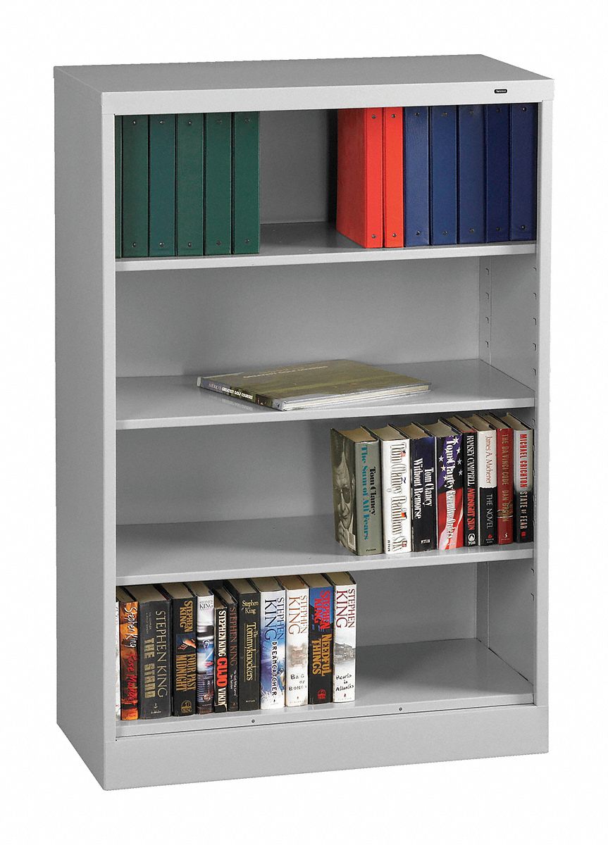 TENNSCO, Assembled, 4 Shelves, Bookcase 9TE61BC1852LIGHTGREY