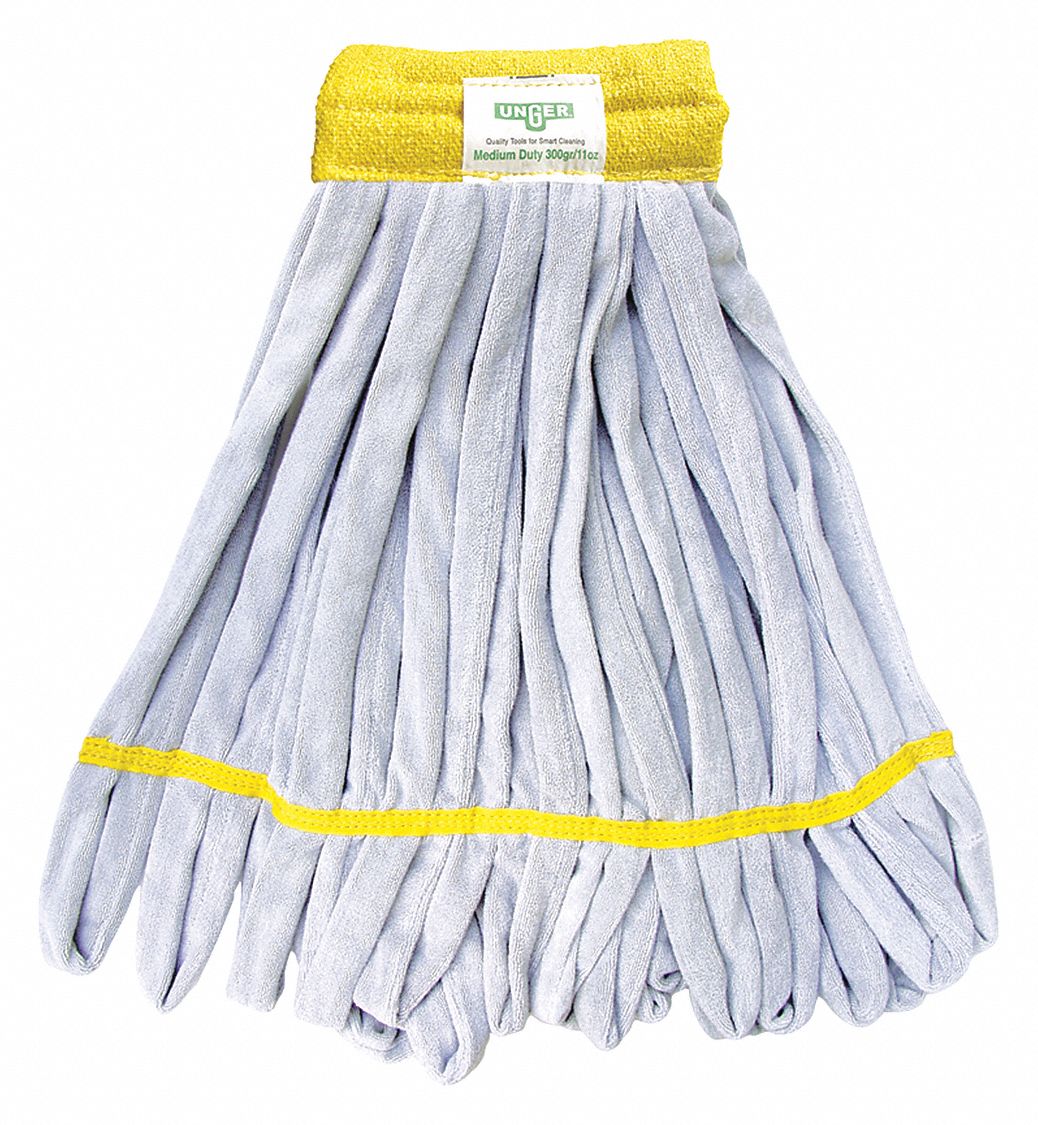 UNGER Quick Change Microfiber Tube Wet Mop Head, Yellow 9TK22ST30Y
