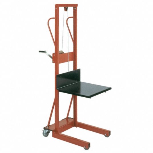 Winch Platform Lift, 500 lb Load Capacity Grainger