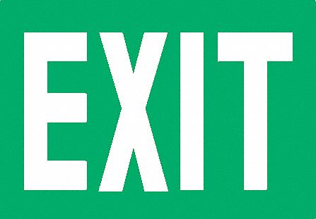 Aluminum, Exit Sign, 14