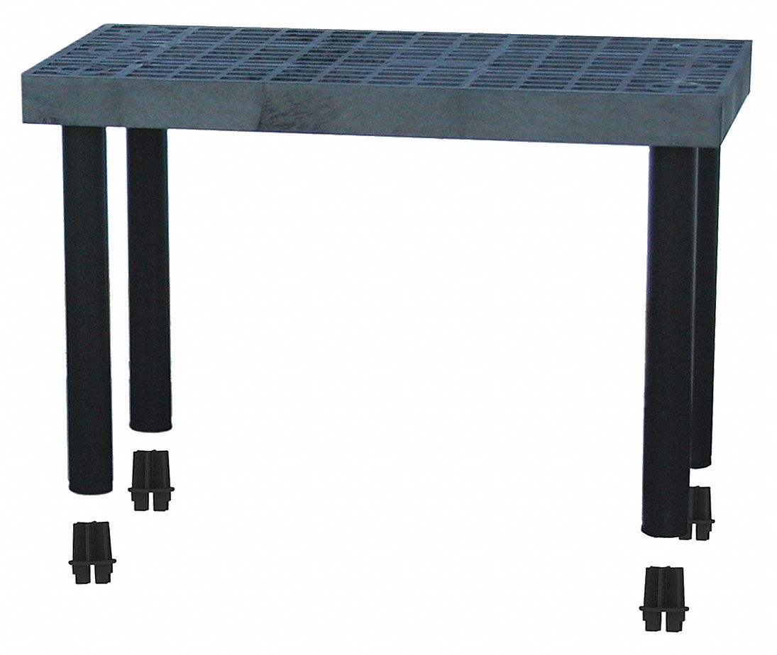 Plastic Shelving: 36 in x 16 in, 24 in Overall Ht, 1 Shelves