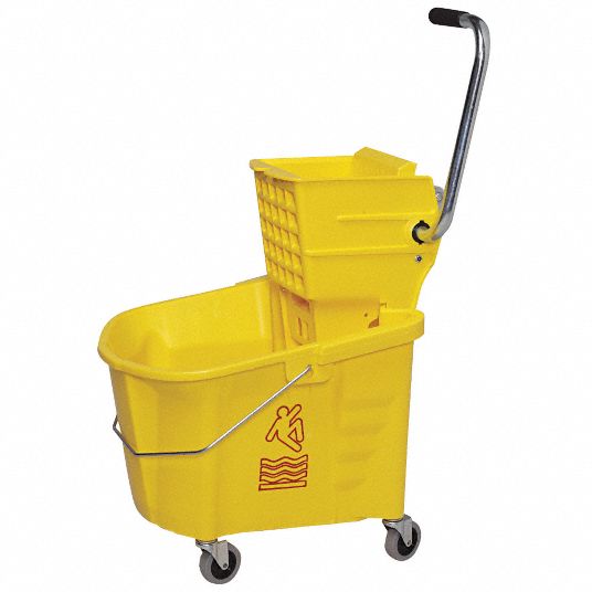 CONTINENTAL Mop Bucket and Wringer, 83/4 gal., Yellow 8EFM7335312Y