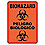 Biohazard Sign,14 x 10In,BK/ORN,AL,SYM
