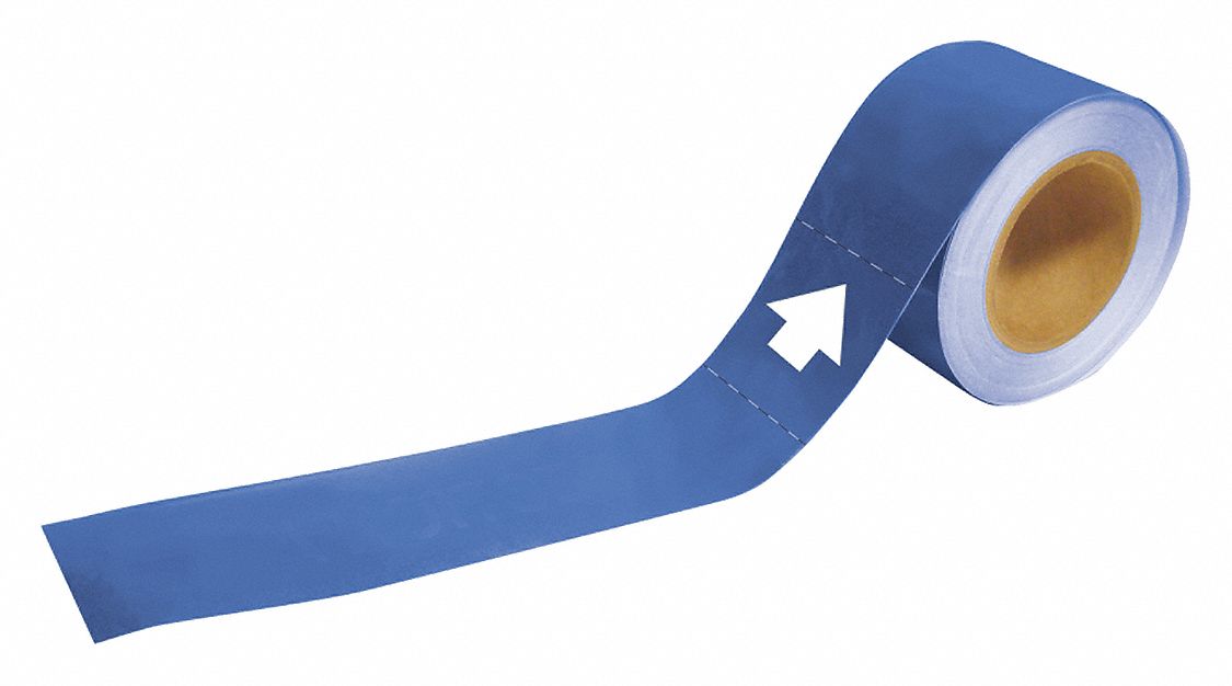 Blue, White, Pipe Marker 9UD1620485 Grainger