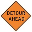 Detour Ahead Signs image