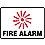 Fire Alarm Sign,10 x 14In,WHT/R,AL,ENG