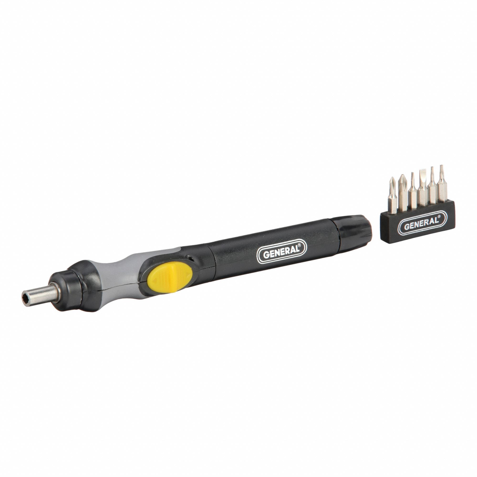 Screwdriver Kit: 4 mm Drive Size, 11.72 in-lb, 11.72 in-lb Torque - Max, Brushed, (2) AAA