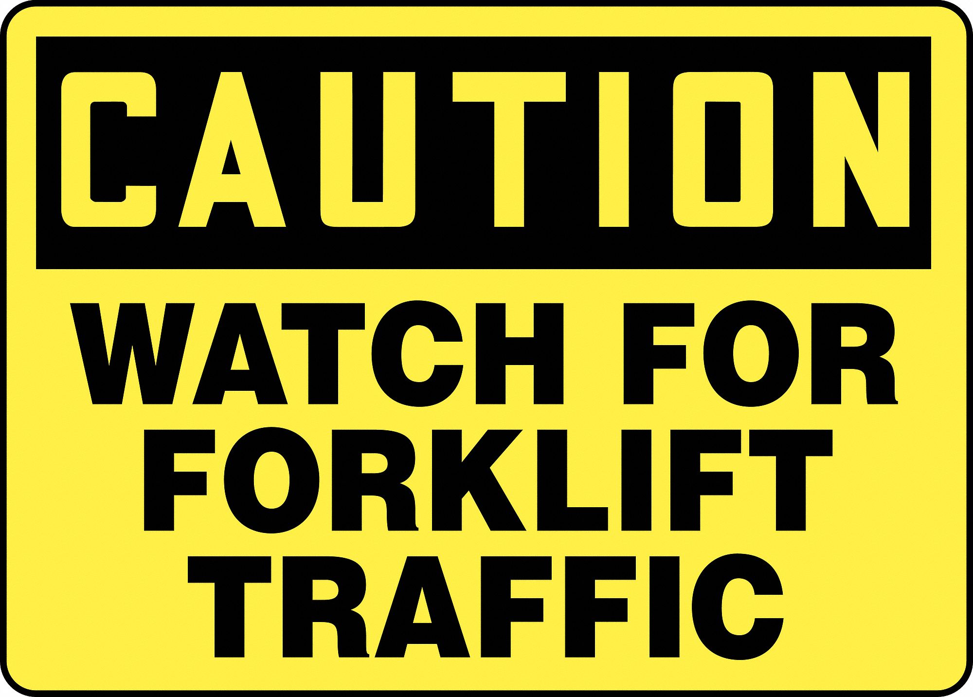 CAUTION SIGN, ALUMINUM, 14 IN WIDTH, 10 IN HEIGHT, YELLOW