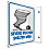 Notice Sign,8 x 8In,BK and BL/WHT,PS,ENG