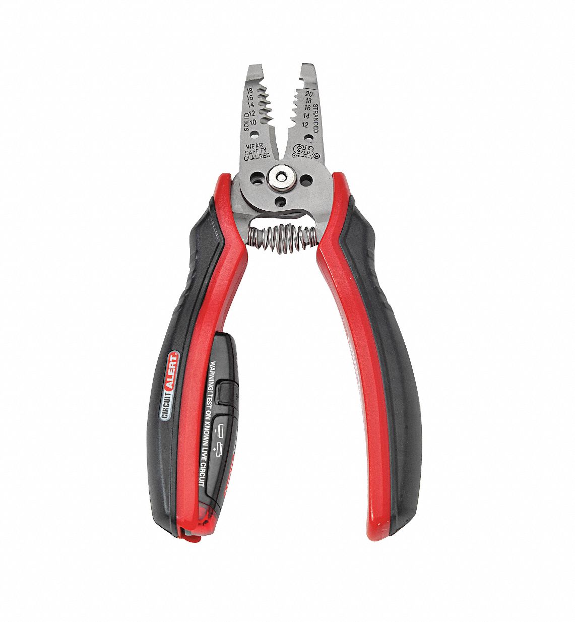 Wire Stripper: Manual, 18 AWG to 10 AWG, 7 in Overall Lg, Std Cushion Grip, Stainless Steel, GST-55M