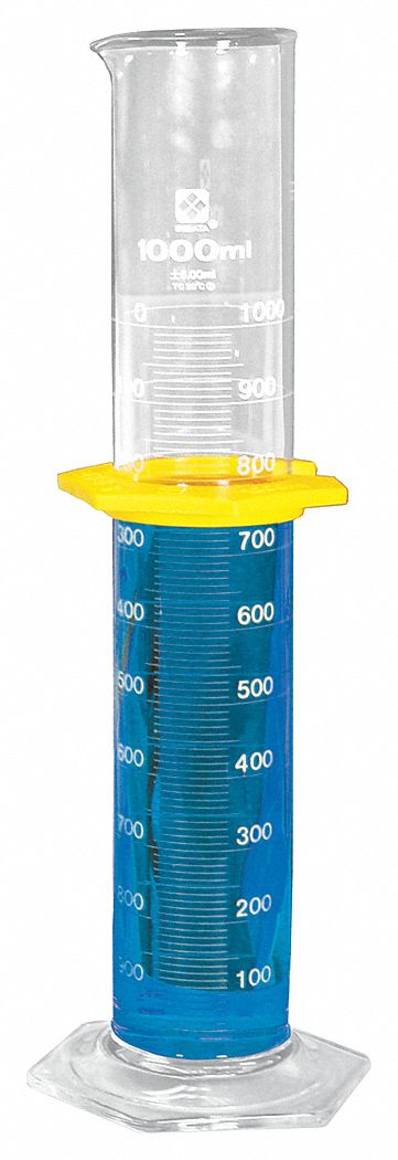 Sibata 1000 Ml Labware Capacity Metric 10 Ml Graduation Subdivisions Graduated Cylinder 6656