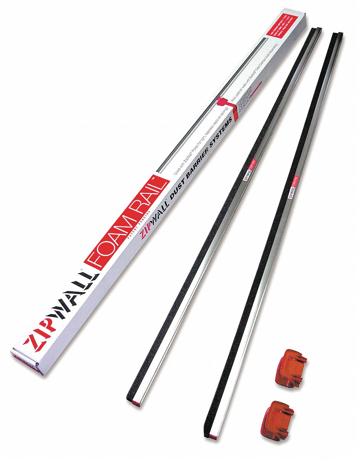 ZipWall Foam Rail, PK 2 Grainger