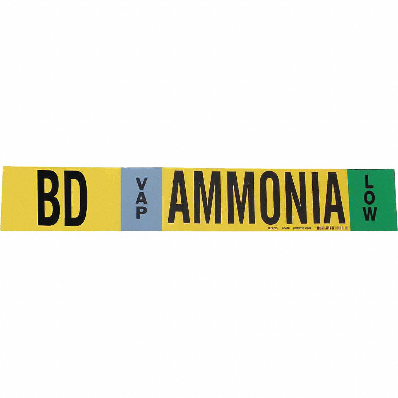 Pipe Marker: BD, VAP, Low, Fits 8 in and Larger Pipe O.D., 1 Pipe Markers, Without