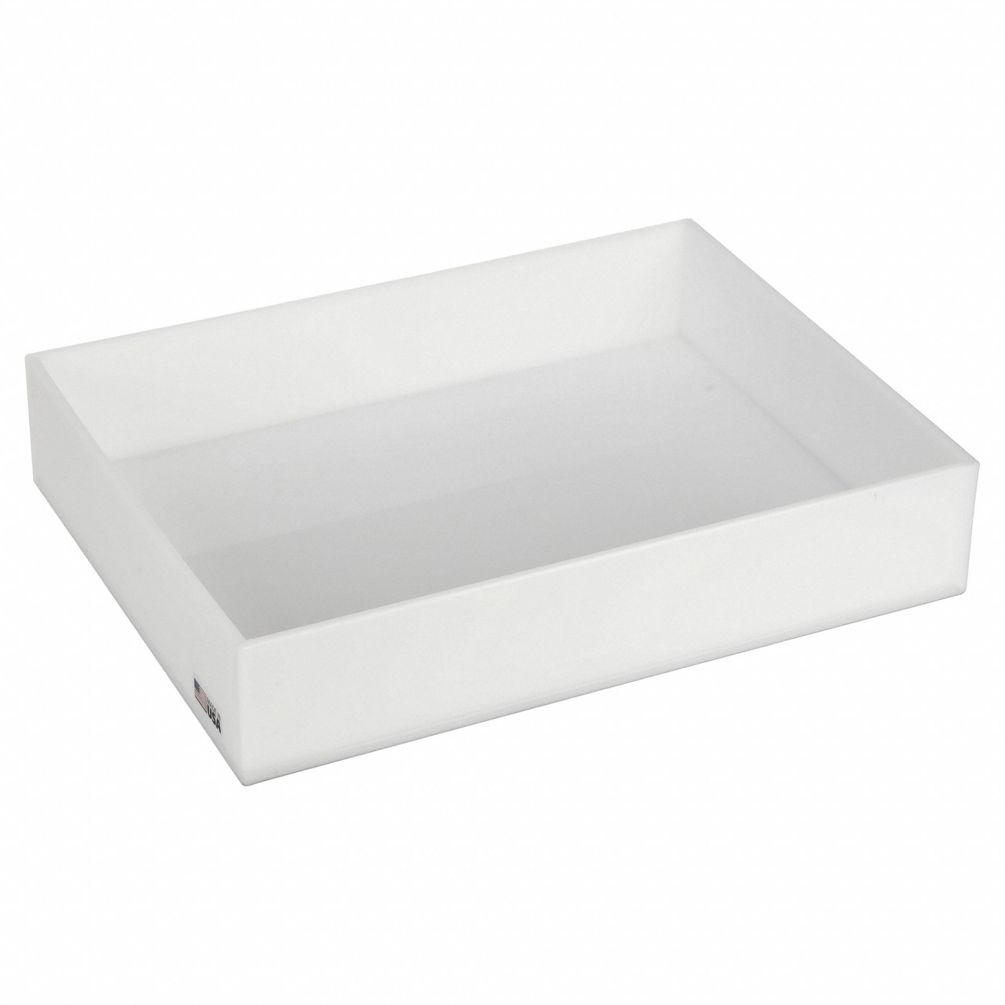 Tray: HDPE, 3 in Overall Ht, Rectangular, 16 in Overall Wd, 12 in Overall Lg, Non-Sterile