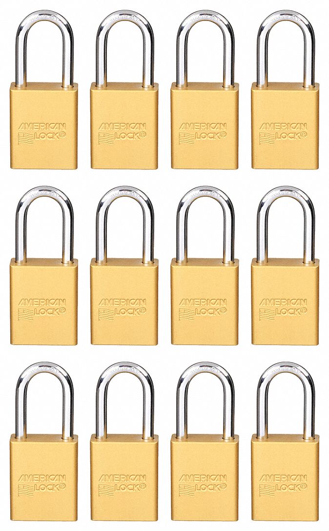 AMERICAN LOCK, Keyed Alike, Aluminum, Lockout Padlock 9W602