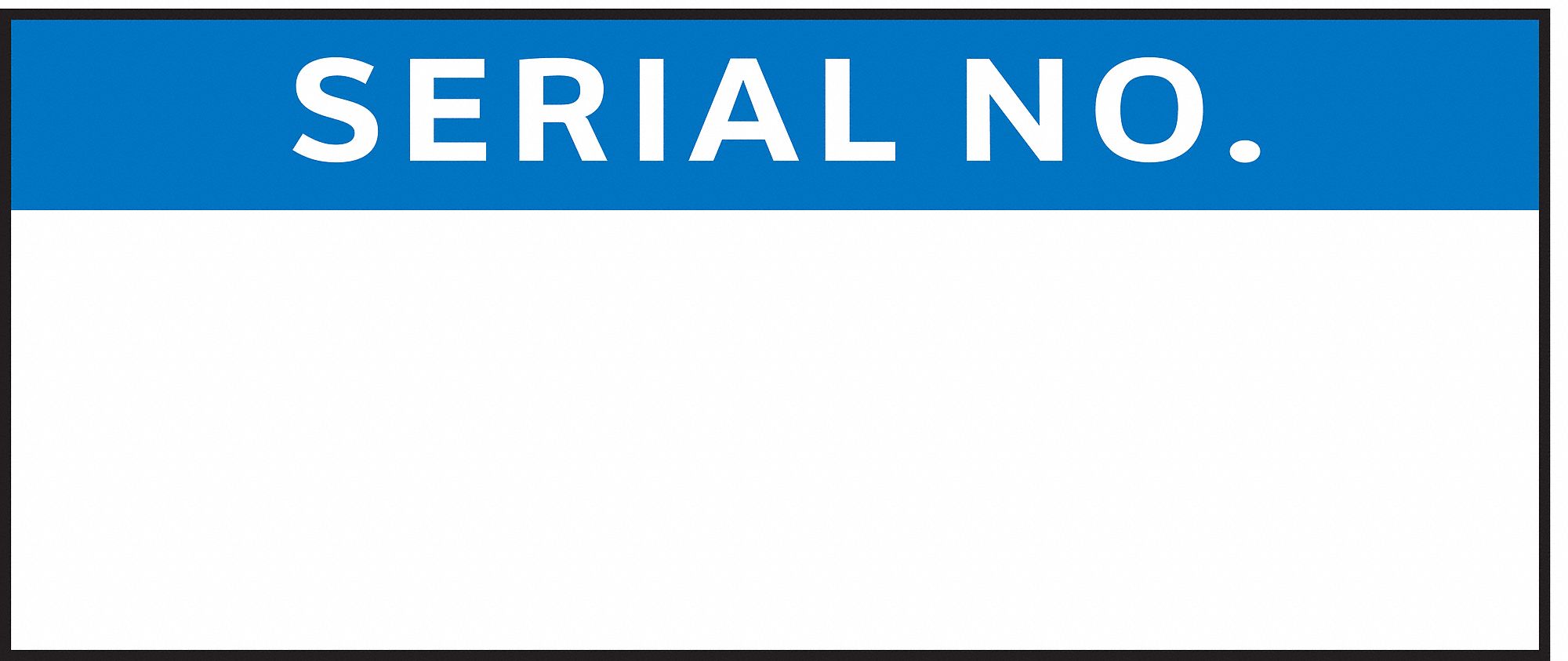 Inspection Label: 1 1/2 in Wd, 5/8 in Ht, Blue/White, Polyester, Rectangle, English, Indoor, 350 PK