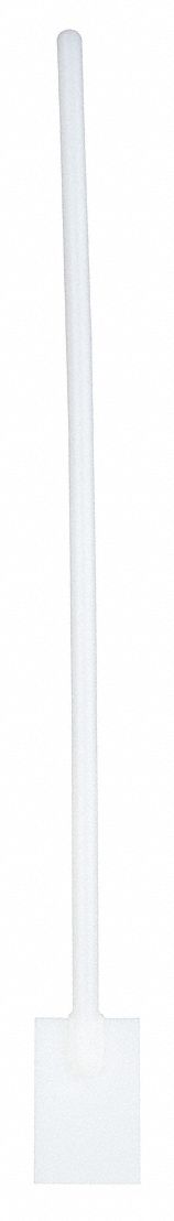 Stirring Paddle: Scraper, Non-Sterile, HDPE, 3 in Overall Lg, Uncoated, White