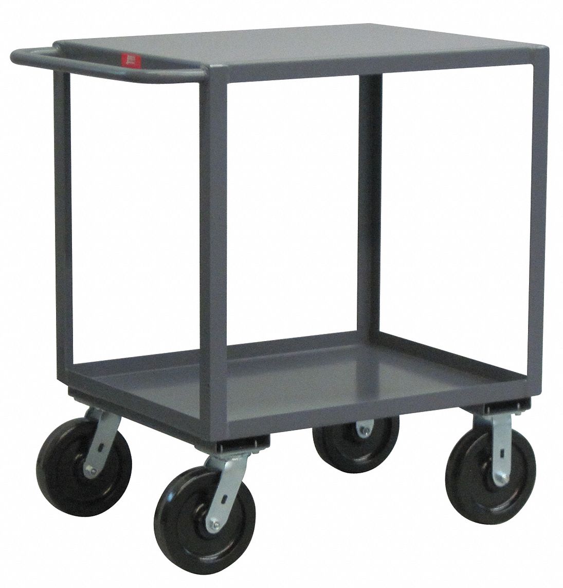 Utility Cart with Lipped & Flush Metal Shelves: 4, 800 lb Load Capacity, 48 in x 36 in, Flat
