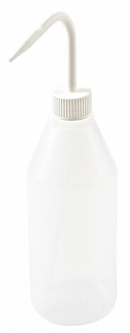 Wash Bottle, 5 PK, LDPE, Narrow Mouth, Non-Vented, Capacity: 1000mL
