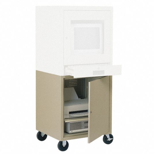 EDSAL, Mobile, 21 in x 21 1/2 in 26 in, Mobile Computer Cabinet Base ...