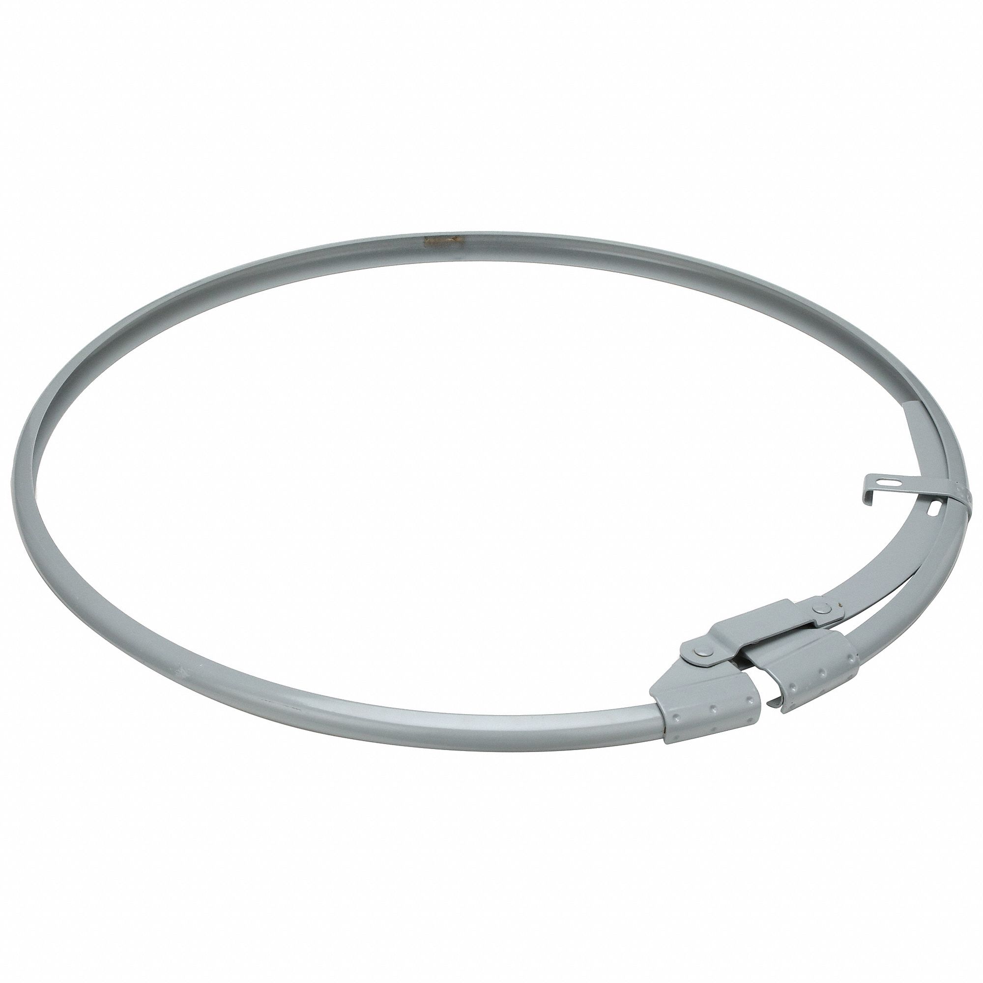 DRUM LOCKING RING, FOR 55 GAL DRUM CAPACITY, LEVER LOCK, HAZ MATERIAL DRUMS, GREY