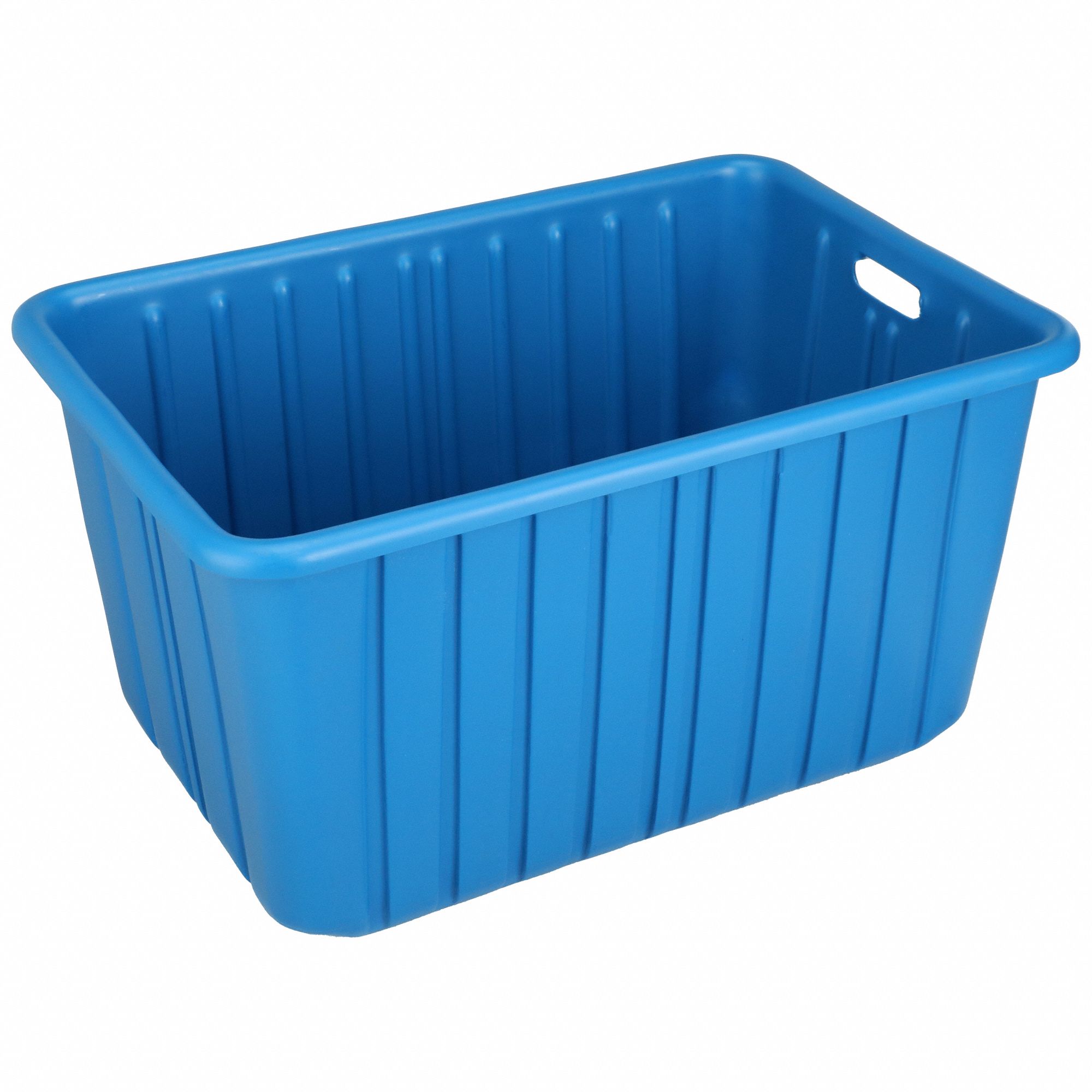Nesting Tote: 31.3 gal, 28 1/2 in x 19 in x 15 in, Blue, Lid Not Included