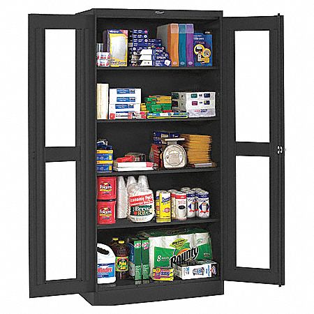 STORAGE CABINET, BLACK, 18 IN D X 48 IN W X 78 IN H