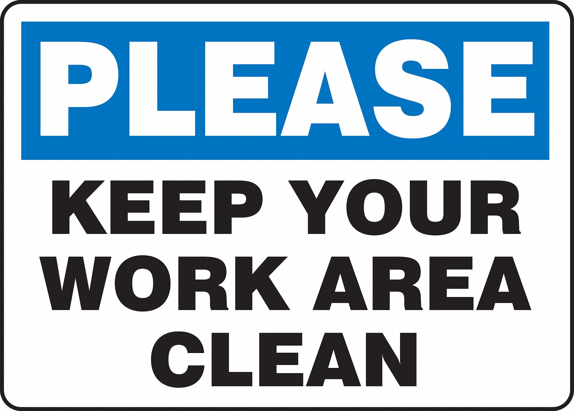 Maintenance Sign,10 x 14In,BL and BK/WHT