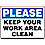 Maintenance Sign,10 x 14In,BL and BK/WHT