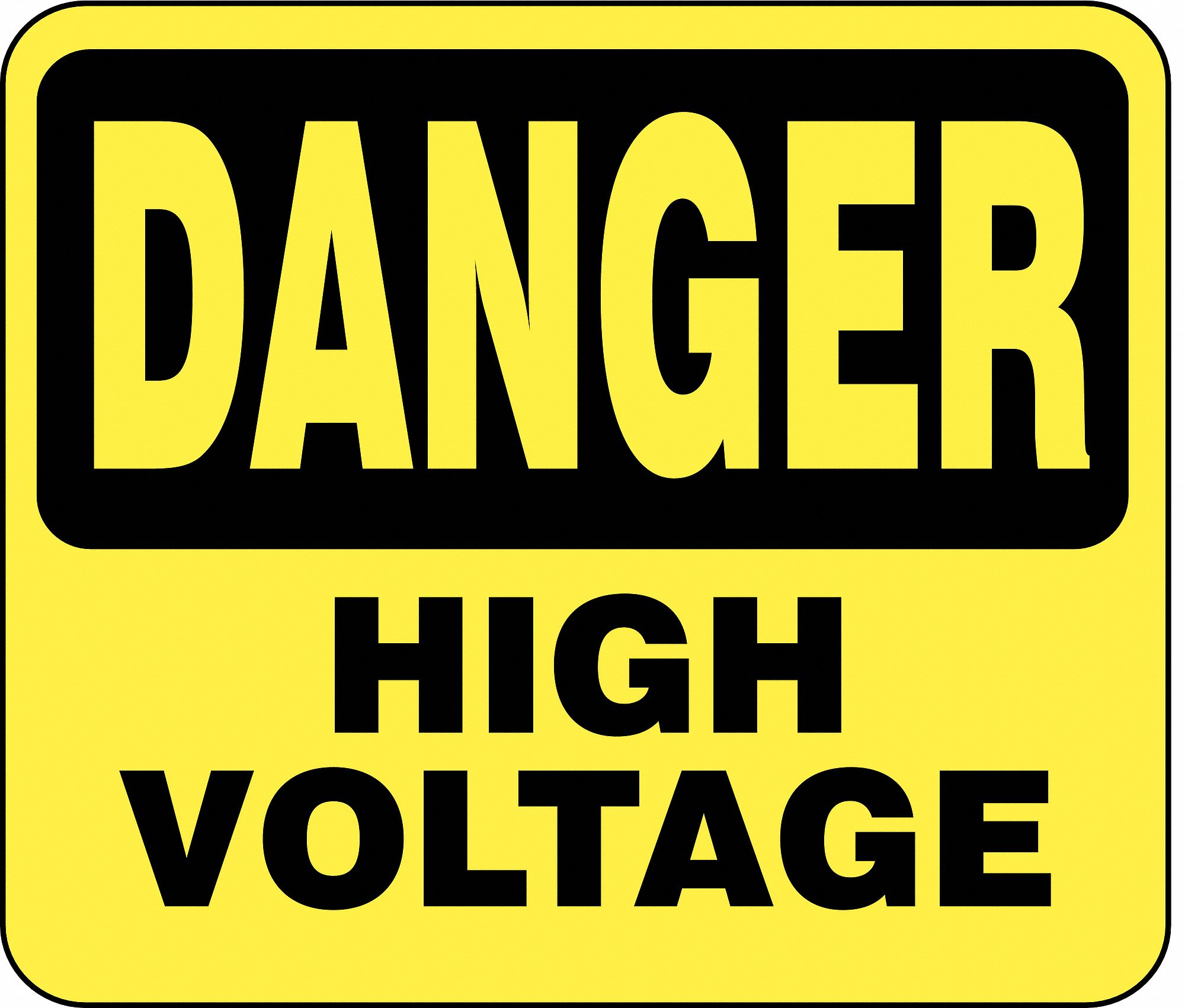 BARRIER POST SIGN DANGER HIGH VOLTAGE 1 - Grainger