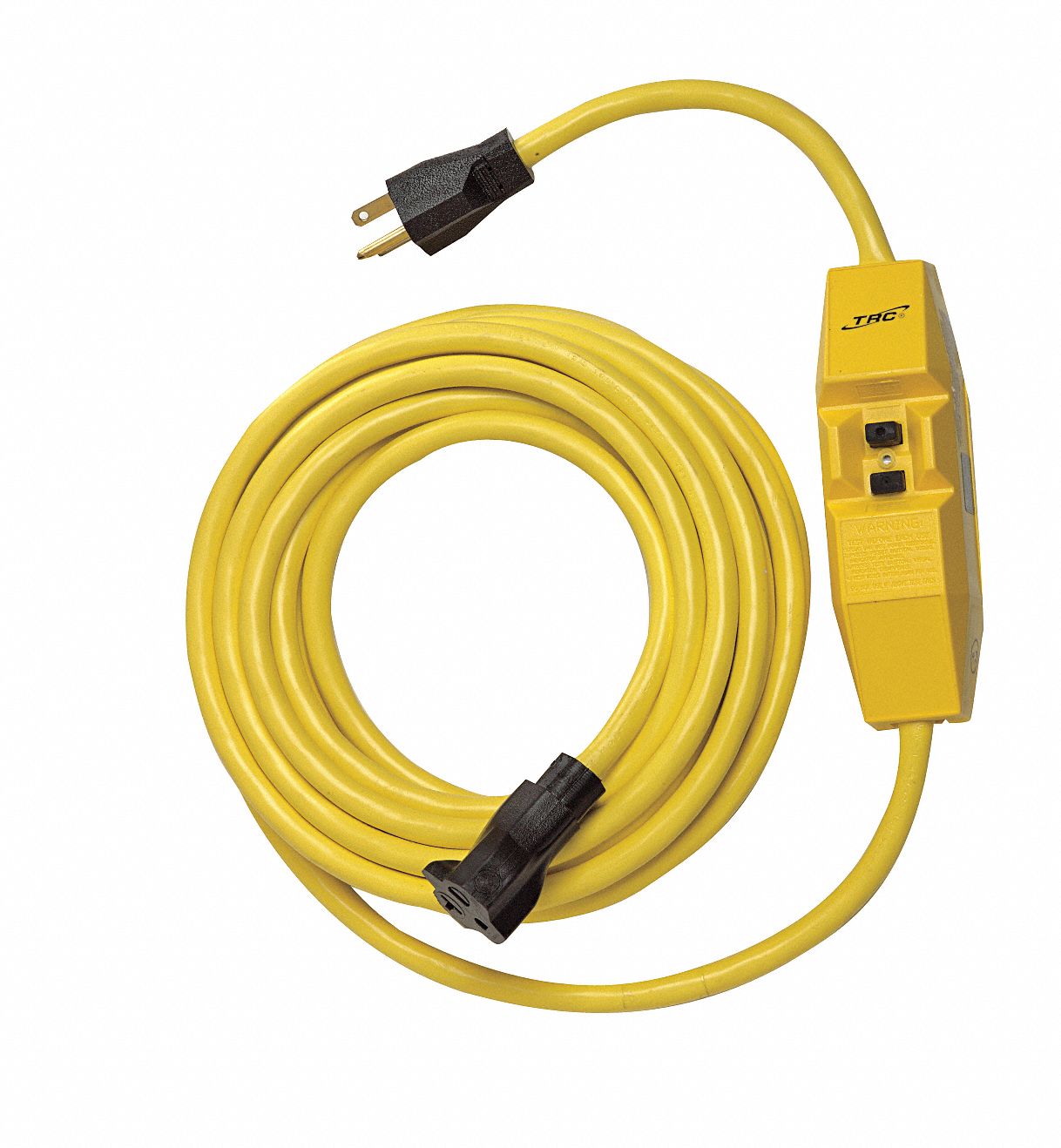 Commercial Duty 50ft Cord Length Woodhead 15051-50 Super-Safeway GFCI Plug and Connector 15A Current 1 Receptacles 120V Voltage 14/3 SJTW Cord Type NEMA 5-15 Configuration 