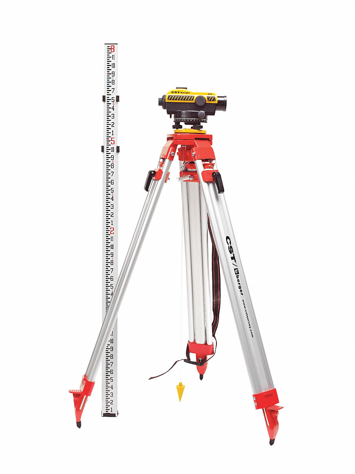 Bosch CST/Berger SAL20ND 20X Auto Level w/ Dome Tripod & Rod Package 