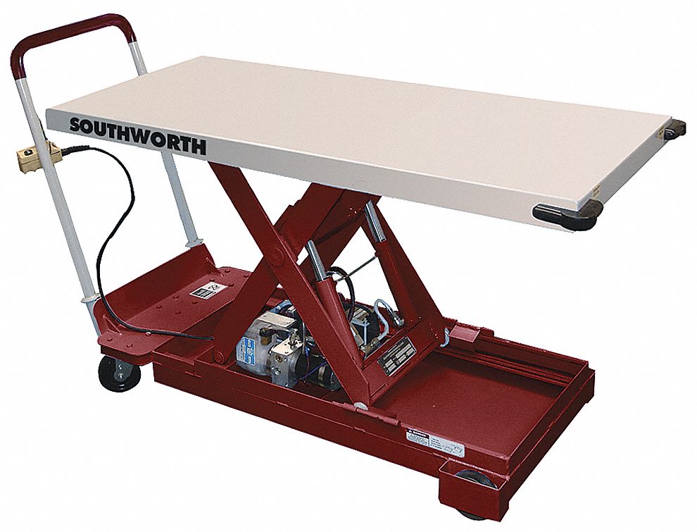 SOUTHWORTH, 550 lb Load Capacity, Steel, PoweredLift/ManualPush