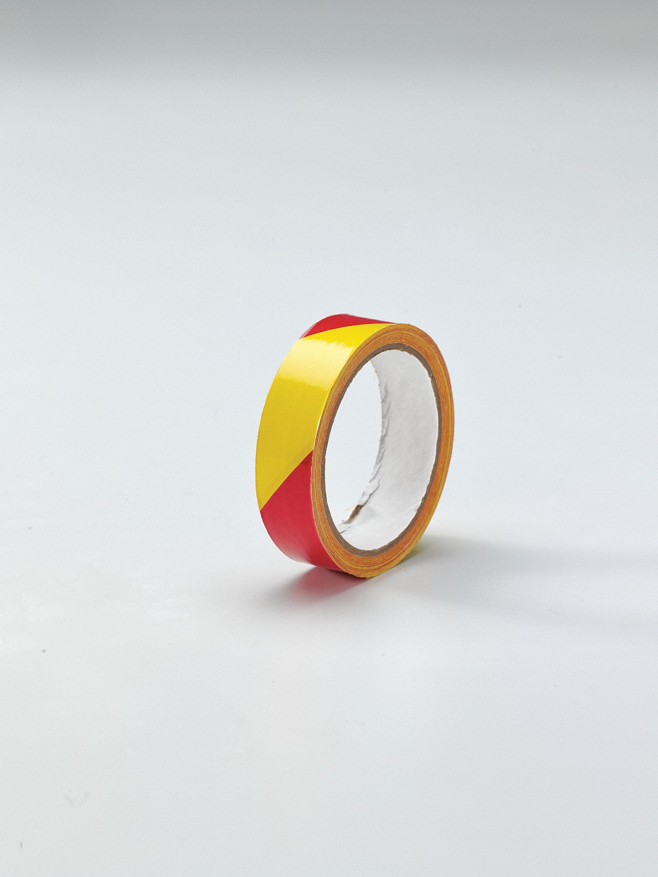 FLOOR MARKING TAPE, GENERAL PURPOSE, STRIPED, PINK/YELLOW, 1 IN X 54 FT, 5 MIL THICKNESS