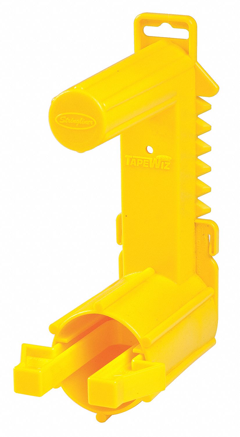 Barricade Tape Dispenser, Yellow, Holds 3 in x 1000 ft Roll, 1 EA