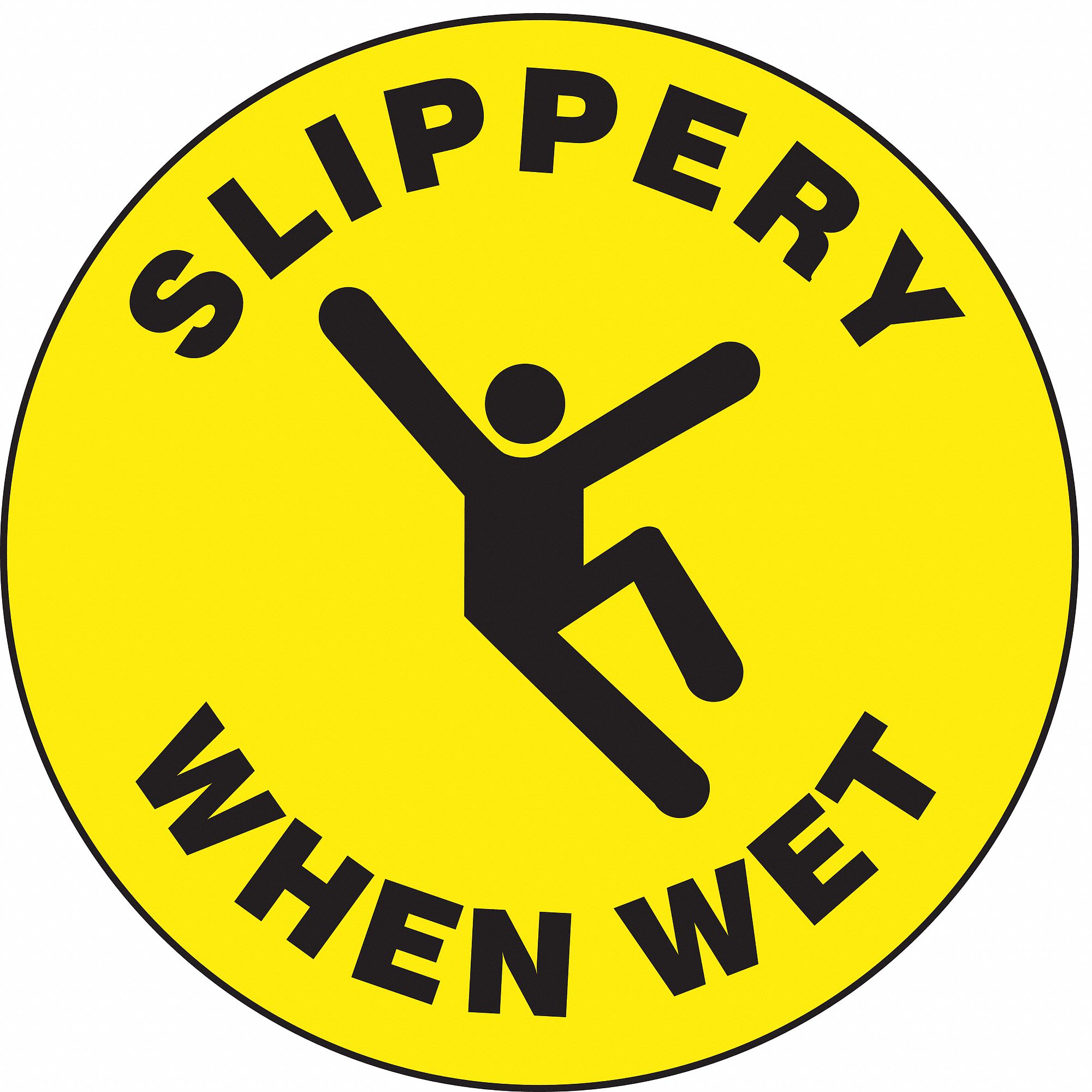Floor Sign,17In,Slippery When Wet