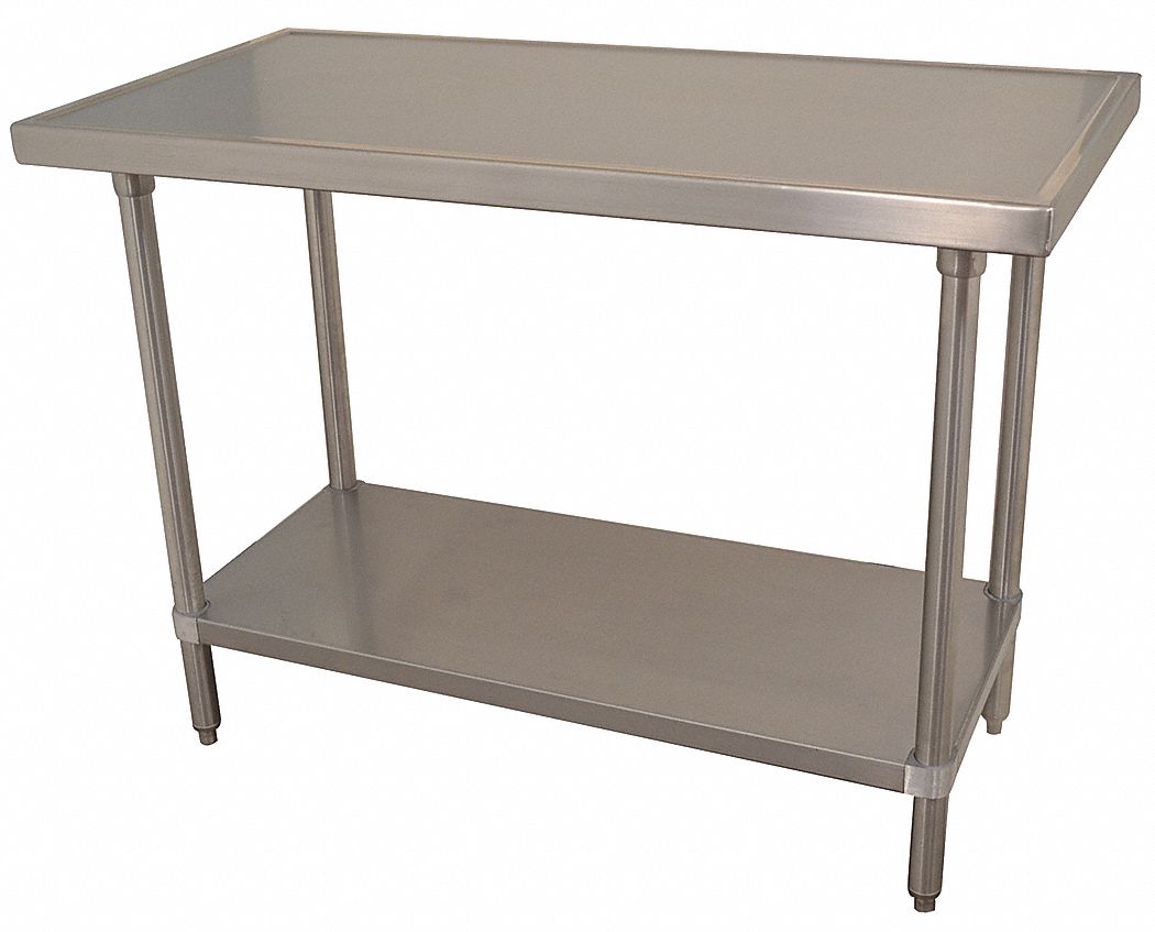 Advance Tabco Work Table: 500 Lb Load Capacity, 48 In Wd, 30 In Dp, 35 